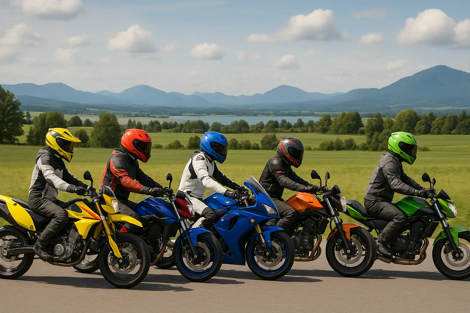 Motorcycle group ride